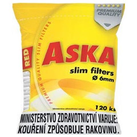 Aska Cigaretový filtr 6mm slim | 120 x 1 ks | 18+